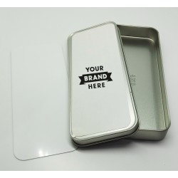 METAL TIN PENCIL BOX W/METAL INSERT